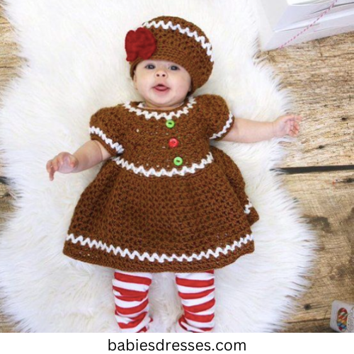 Gingerbread baby dress 