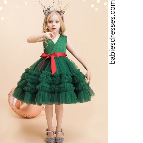 Christmas-themed baby dresses